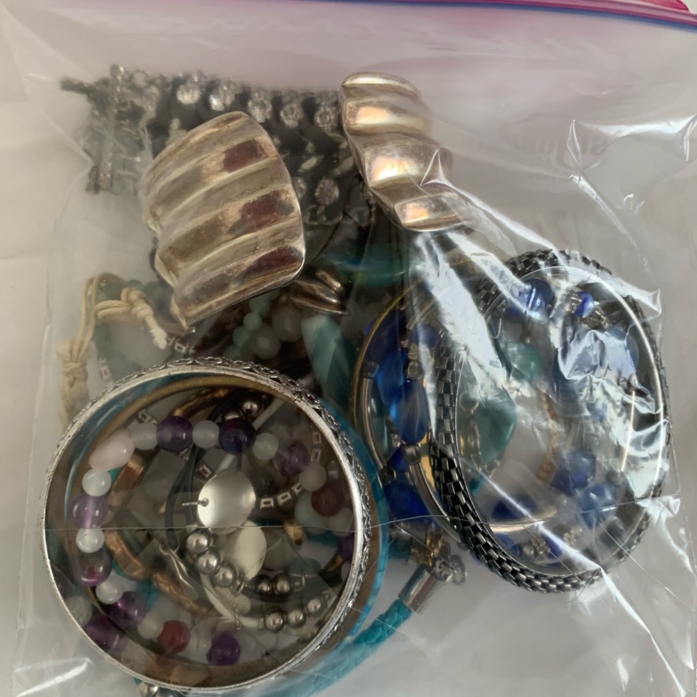 20 count bracelets. Wearable sellable bangles cuffs stretch
